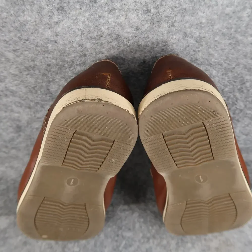 Sonoma Shoes Kids 1 Boys Dress Oxford Derby Lace Up Brown Sneaker Memory Foam